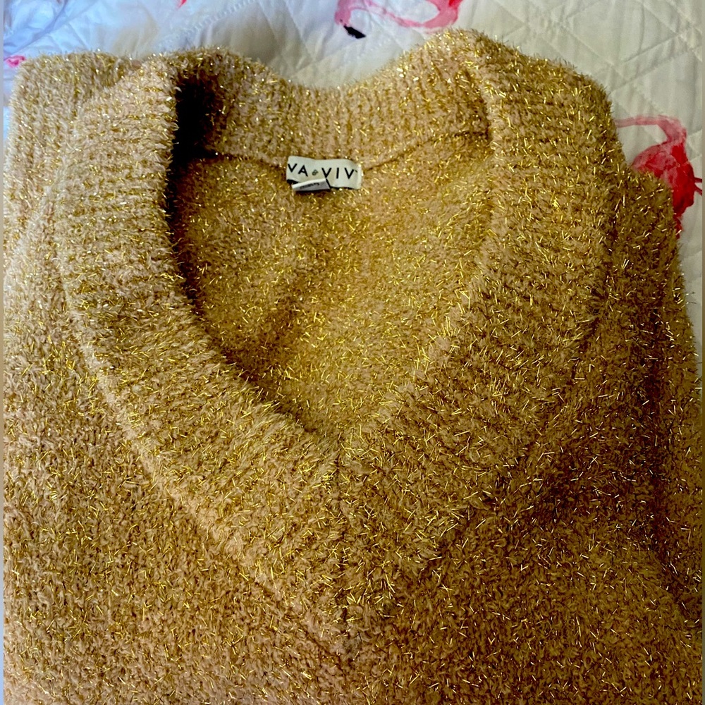Gold colored sweater